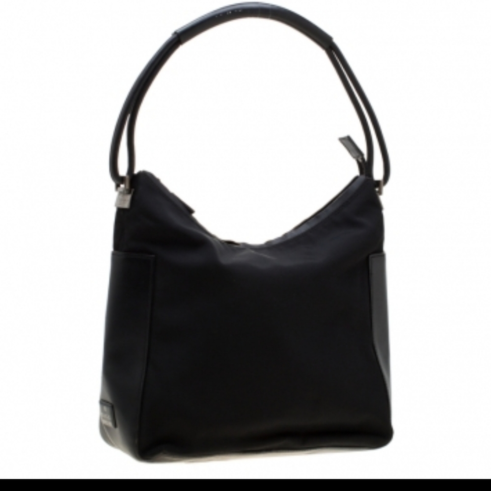 Gucci Leather Tote Satchel Vinatge Black Nylon  - Picture 2 of 14